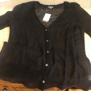 JJill Black Mohair Cardigan